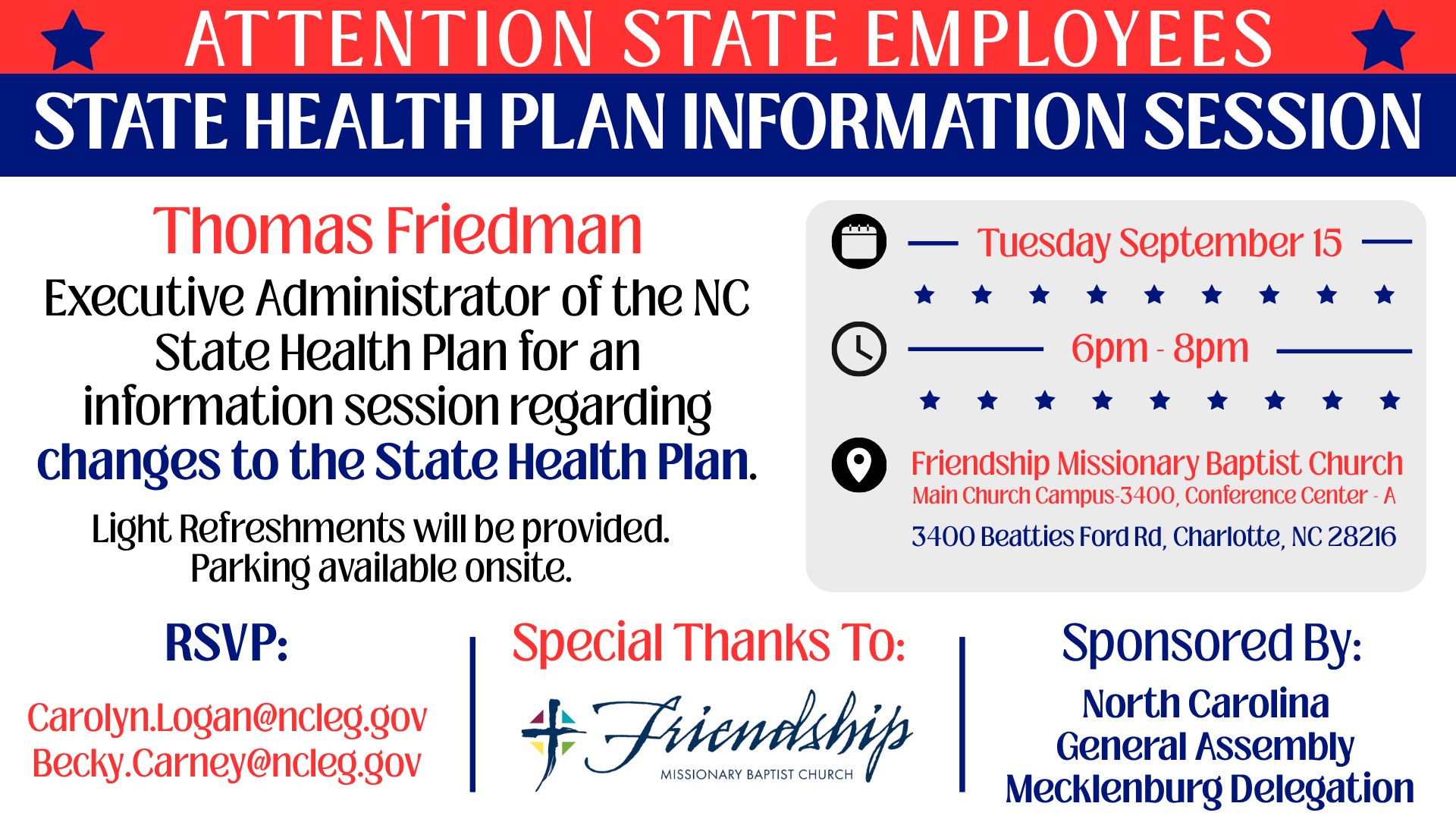 State Health Plan Information Session